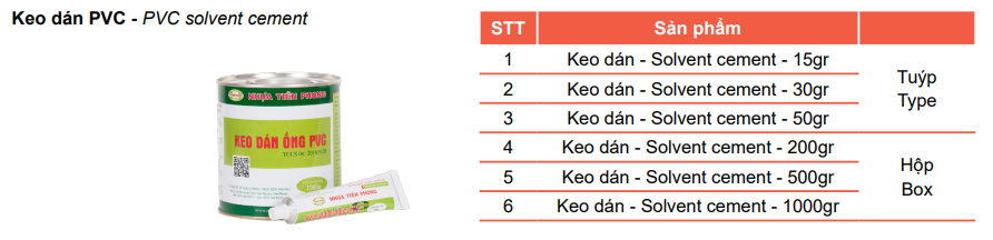 Keo dán PVC