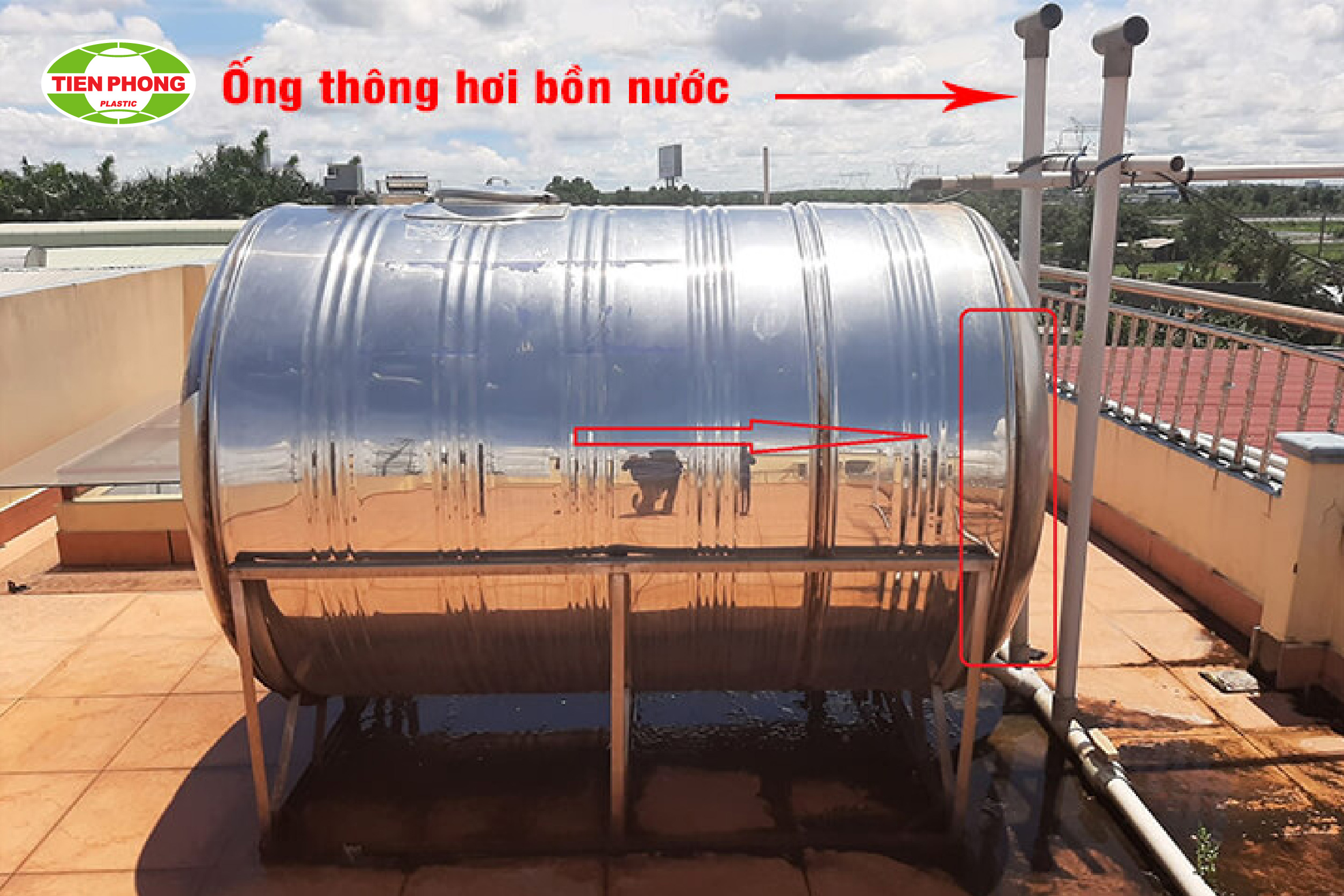 Ống thông hơi trong bồn nước