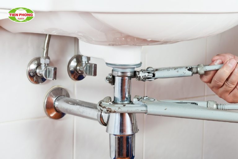 mở ống thoát nước bồn rửa mặt