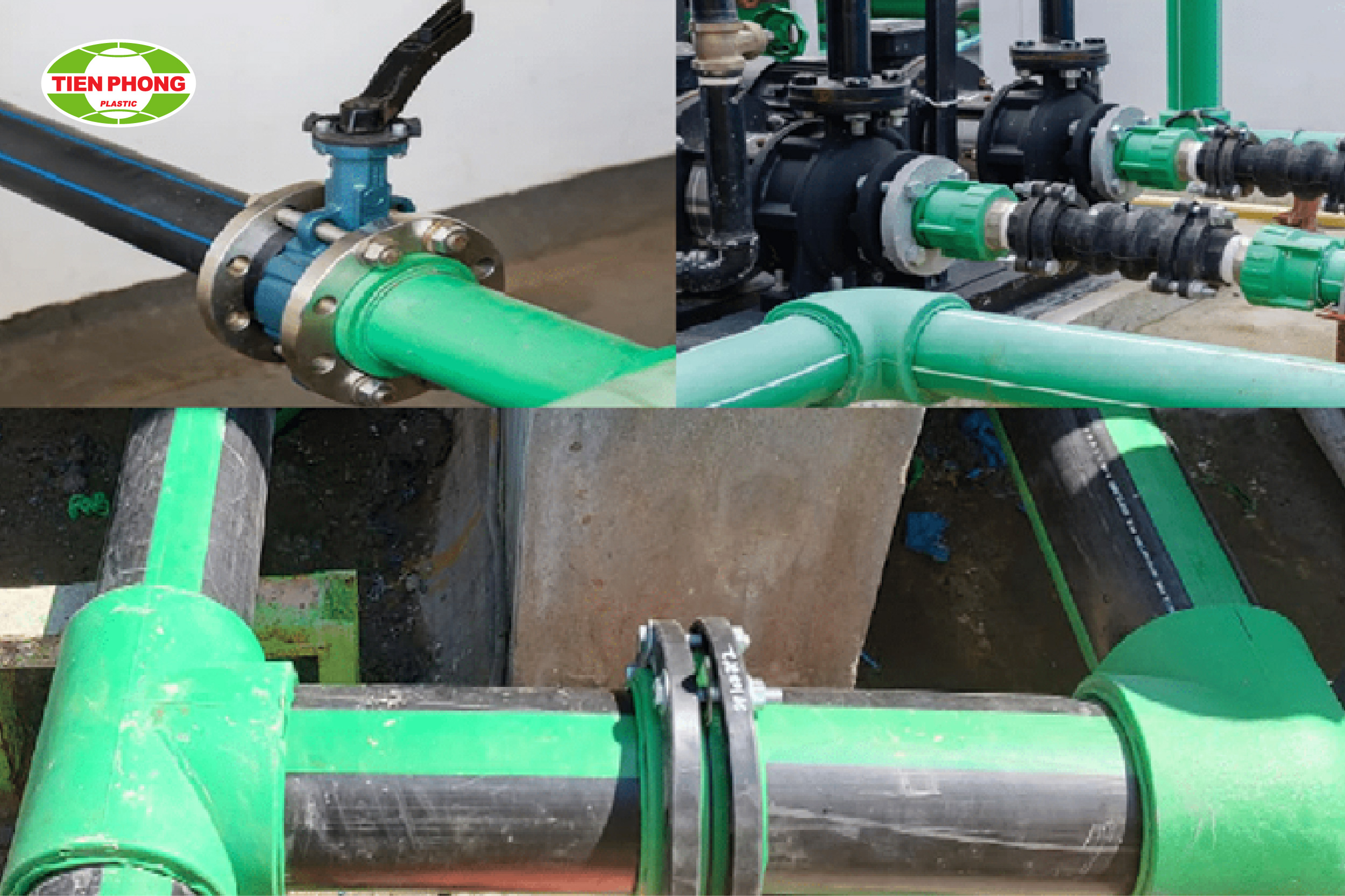 Nối ống HDPE với PP-R bằng mặt bích