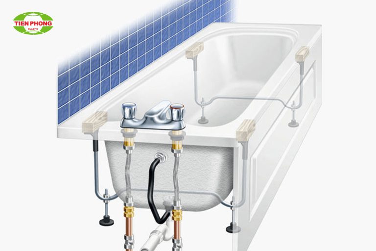 cách đi ống nước bồn tắm